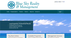 Desktop Screenshot of blueskyrealtymanagement.com
