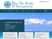 Tablet Screenshot of blueskyrealtymanagement.com